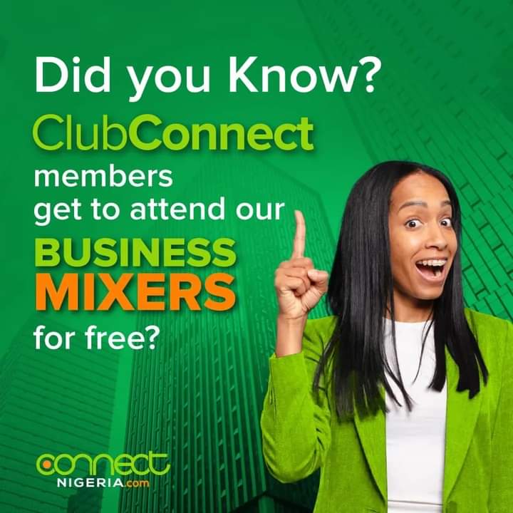 ConnectNigeria's tweet image. With #ClubConnect, you do not have to worry about paying for the #BusinessMixer because you get to attend for FREE!!

What are you waiting for? Sign up for ClubConnect today and attend our upcoming Business Mixer.

Visit club.connectnigeria.com NOW to get started.