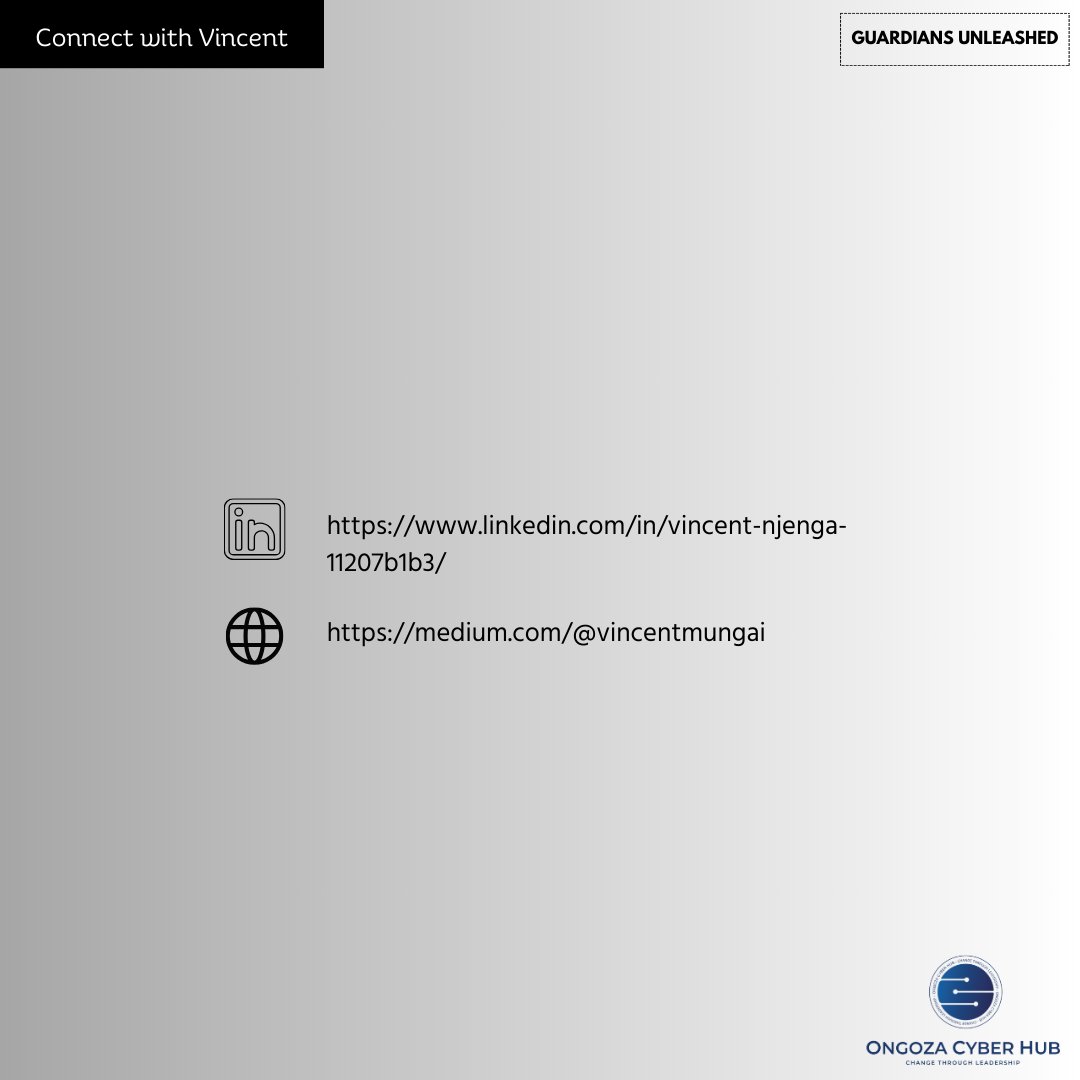 Today's spotlight is on Vincent Njenga, a cybersecurity professional dedicated to securing the ever-evolving digital landscape. With expertise in areas such as network engineering, system admin, and vulnerability assessment, Vincent is a developing force in the world of info sec.