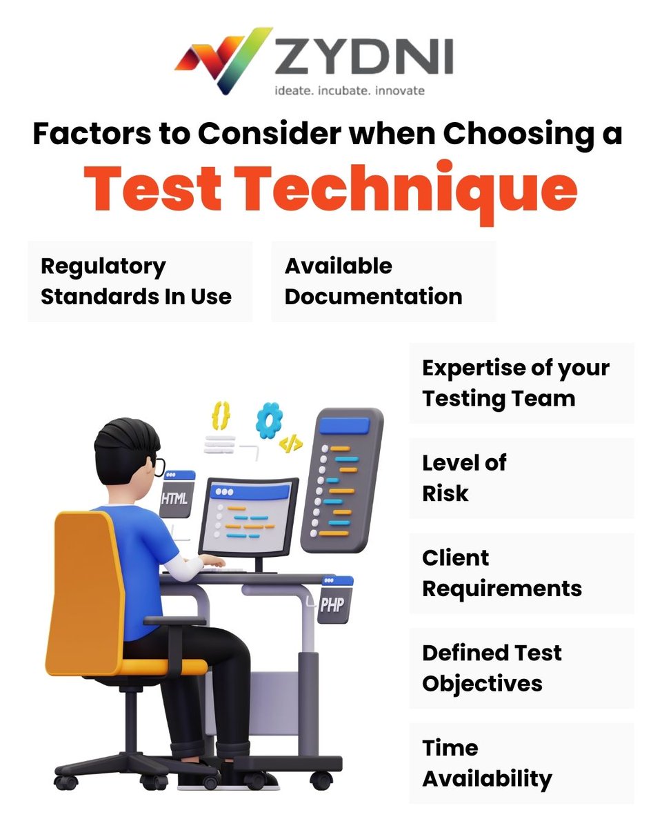 zydniofficial's tweet image. Choosing the Right Test Technique: Key Factors to Consider! 🖥️
#SoftwareTesting #QA #TestingTechniques #QualityAssurance #TechInnovation