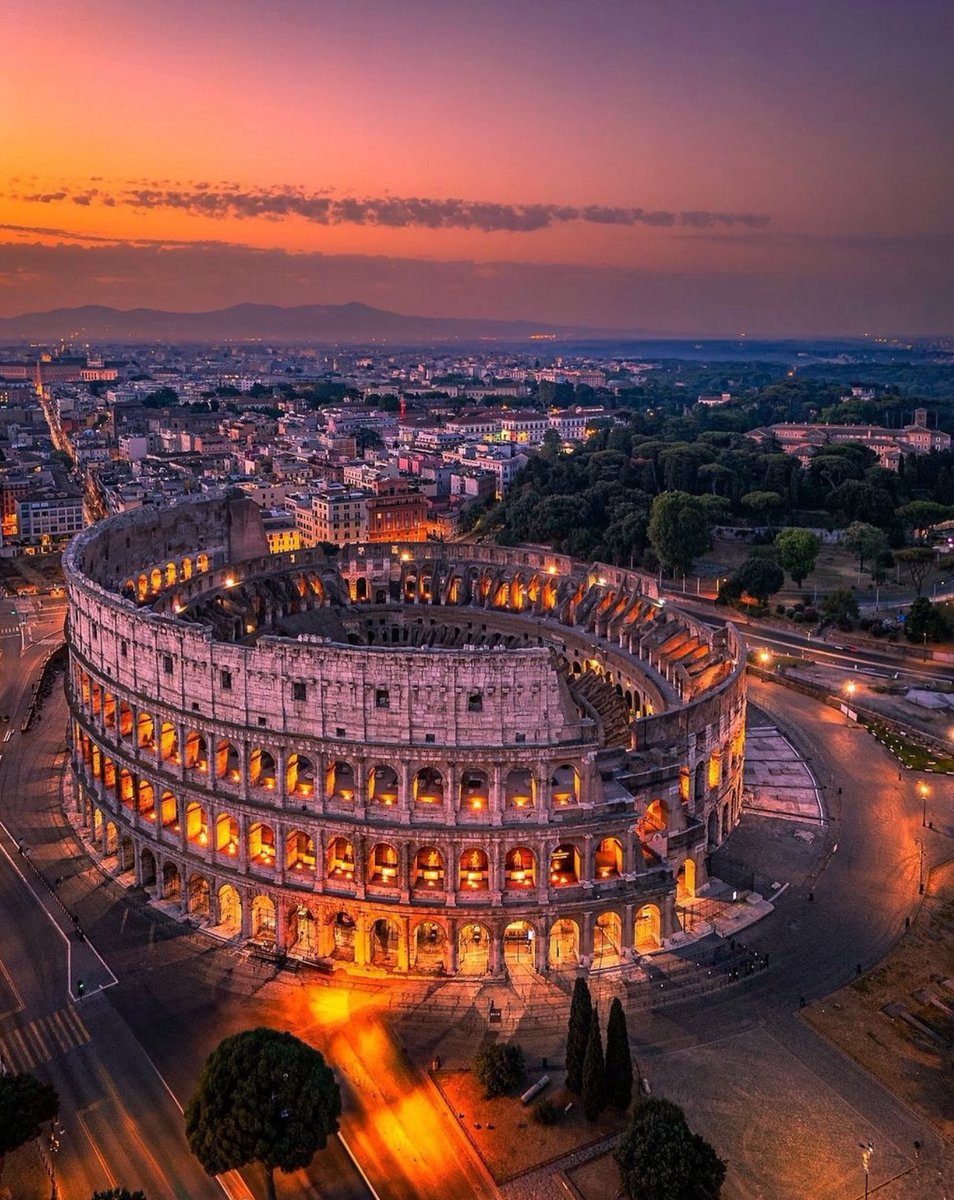 Sunset in Rome, Italy