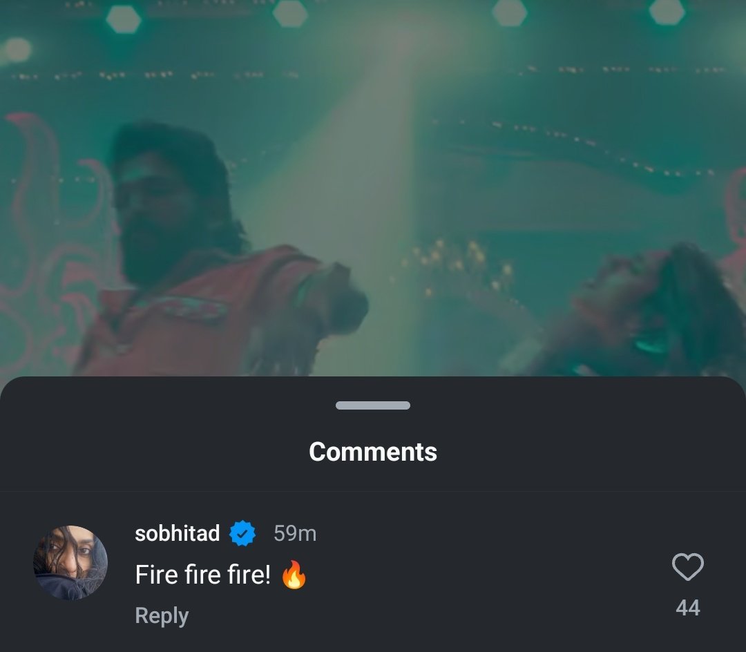 AlluArjunTFC's tweet photo. "Fire Fire Fire" 🔥🔥🔥

~ #Sobhitad  ( @chay_akkineni wife) 

@alluarjun #Pushpa2TheRule #Kissik https://t.co/gJKfmZ3k8p