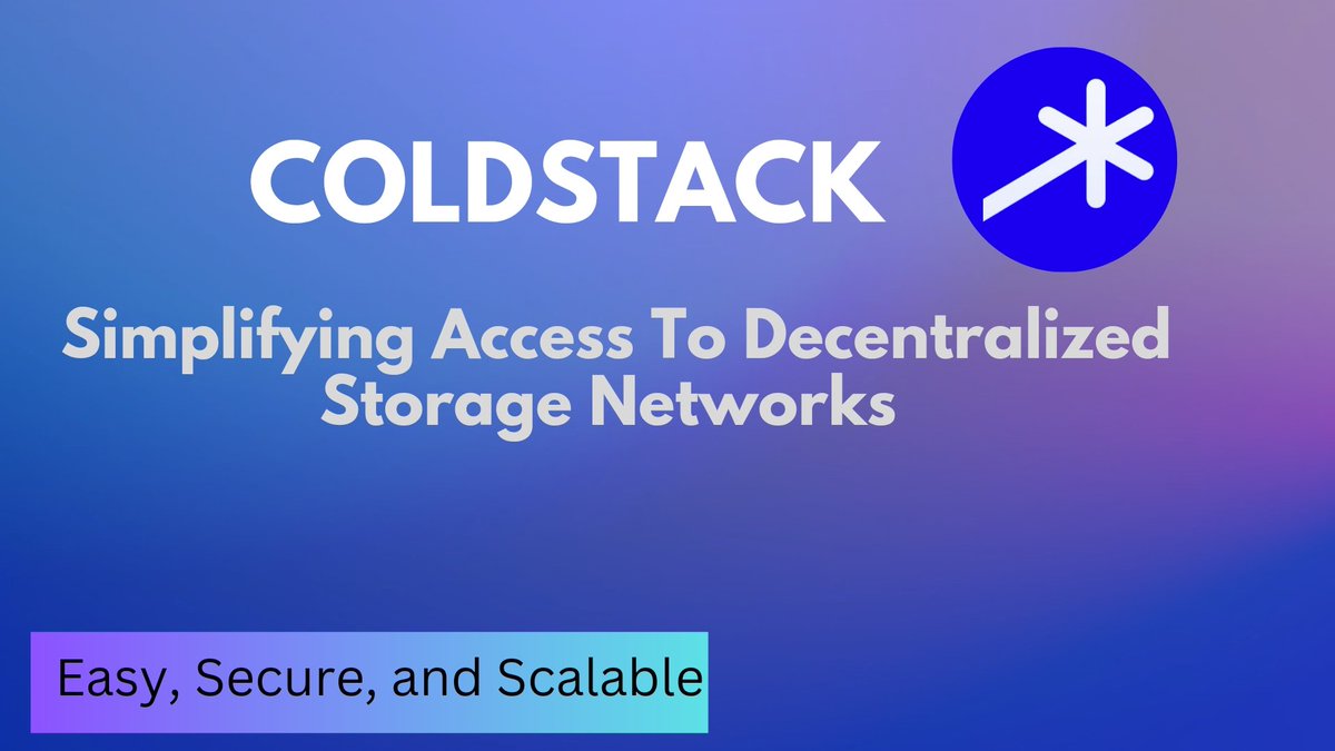 AgadaIyojo12939's tweet image. 1/ Tired of complicated decentralized storage solutions? 😩 @coldstack_io's unified protocol simplifies access and management of top storage networks like Filecoin, Arweave, and Storj. 
 #ColdStack #DecentralizedStorage
