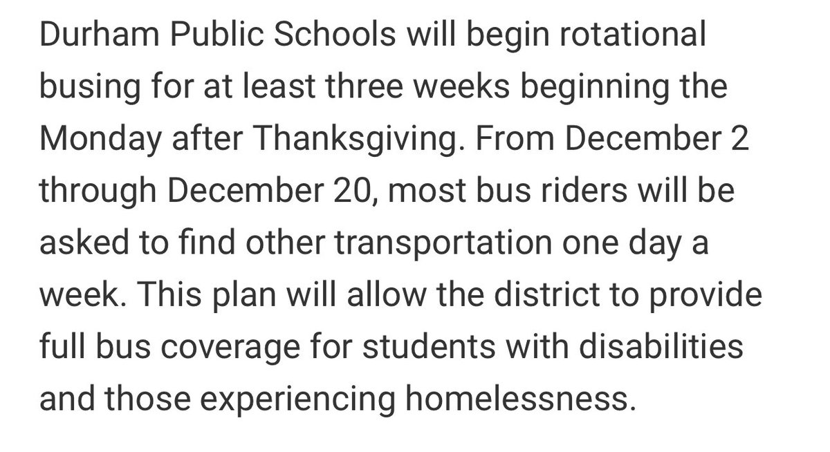 So the same taxpayers who Republicans are forcing to pay private school tuition for wealthy families via vouchers now must find transportation for their own kids because NC’s public schools don’t have money for bus drivers.  

See how this works? #ncpol #nced