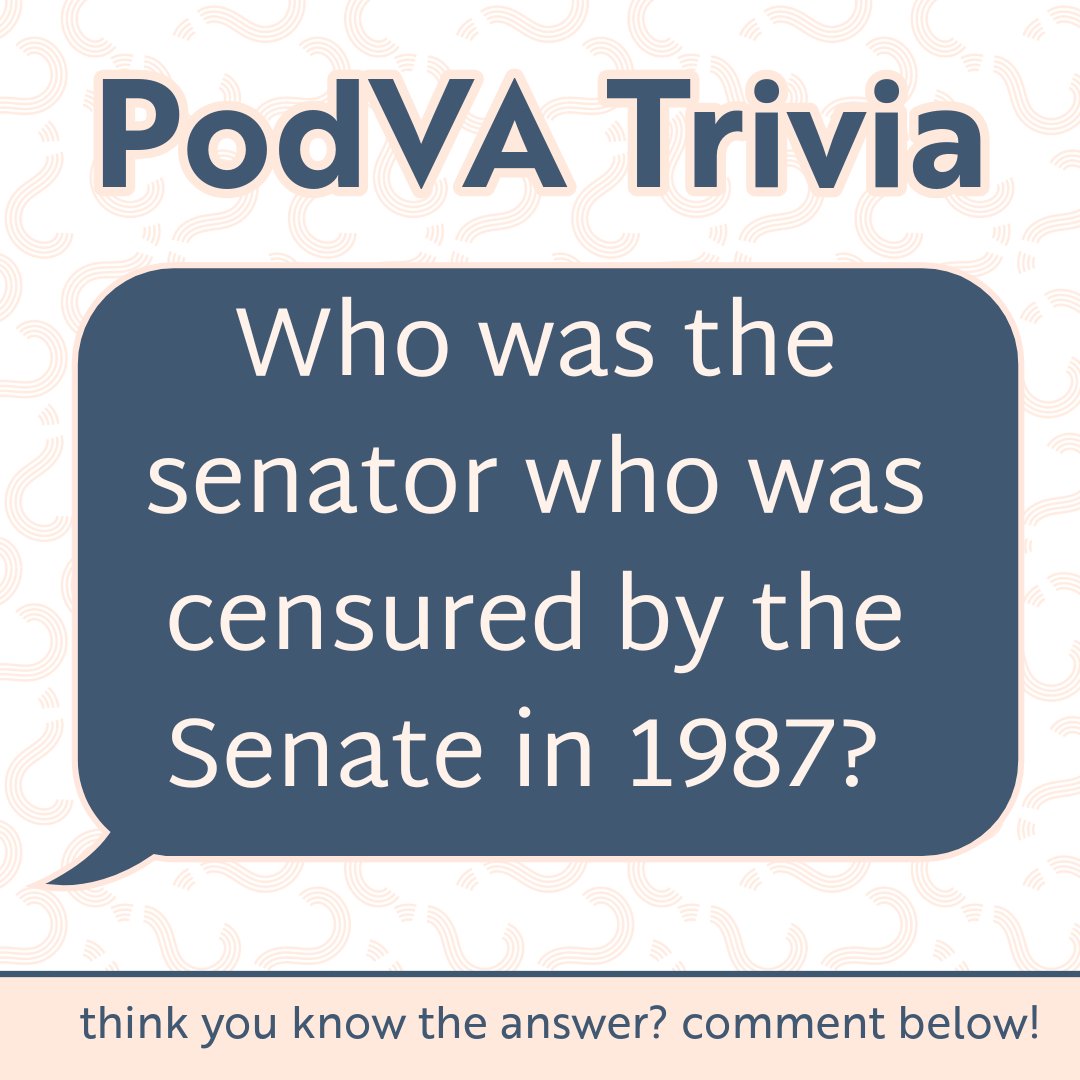 Here's your hint for this week's PodVA trivia question: 

He was a senator from Norfolk, and he was censured for willingly violating the conflict-of-interest law by voting to kill a bill that would have harmed one of his legal clients.
