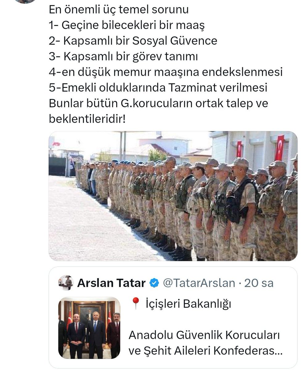 Ym06Y53658's tweet photo. Güvenlik korucuların özlük hakları talebi https://t.co/jNcb3qqbxw