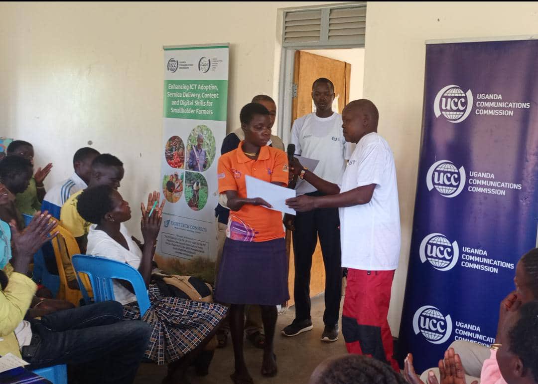 ict4farmers's tweet photo. We wrapped five days of the Digital Skills Training for farmers in Maracha, Karenga, Pakwach, and Koboko districts where we trained over 428 farmers. In Maracha, Okang Daniel LC3 Chair Person led the awarding of certificates. @UCC_Official @MoICT_Ug @MAAIF_Uganda @unffe @UnffeP https://t.co/QciaZVCExr