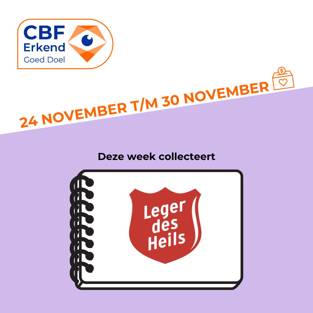 Deze week collecteert <a href="/Legerdesheils/">Leger des Heils</a> 
Heel veel succes! 🙌

Klik op de link in de bio voor het volledige collecterooster.
-
-
-
-
#CBF #CBFErkend #ToezichtopGoeddoen #Collecteren #StichtingCollecteplan #Legerdesheils