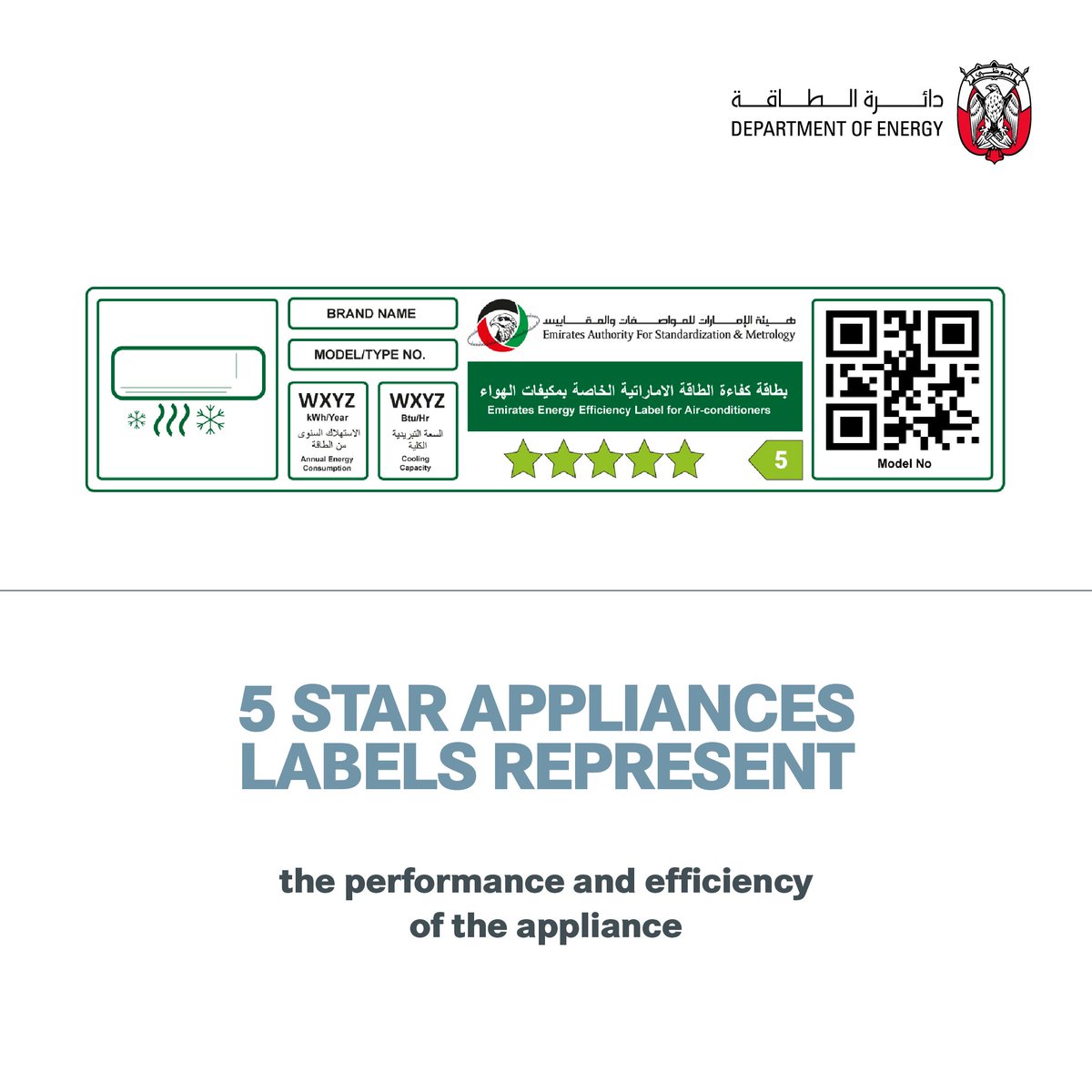 AbuDhabiDoE's tweet image. 5-star appliances help in achieving a more sustainable lifestyle. Here’s why you should use 5-star appliances.
Let’s choose a #NetZero future.

#UseItWisely #YearOfSustainability #TodayForTomorrow #UAE53 #PlanToAction