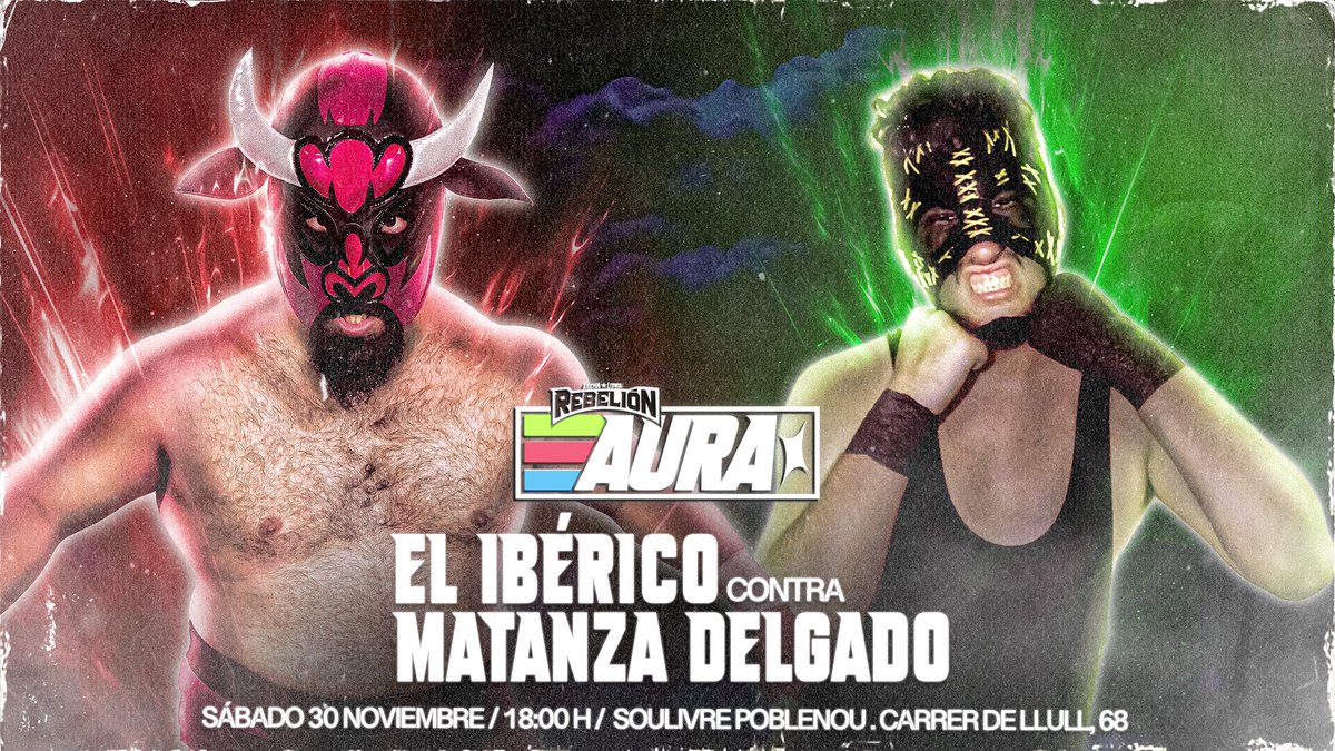 LuchaRebelion's tweet photo. 🐂 @matanzadelgado acepta el desafío impuesto por @arturalimov_ y en #LuchaLibreRebelion Aura✨ tendrá que saltar al ruedo para enfrentarse a El Ibérico. https://t.co/p75v1f0UUX
