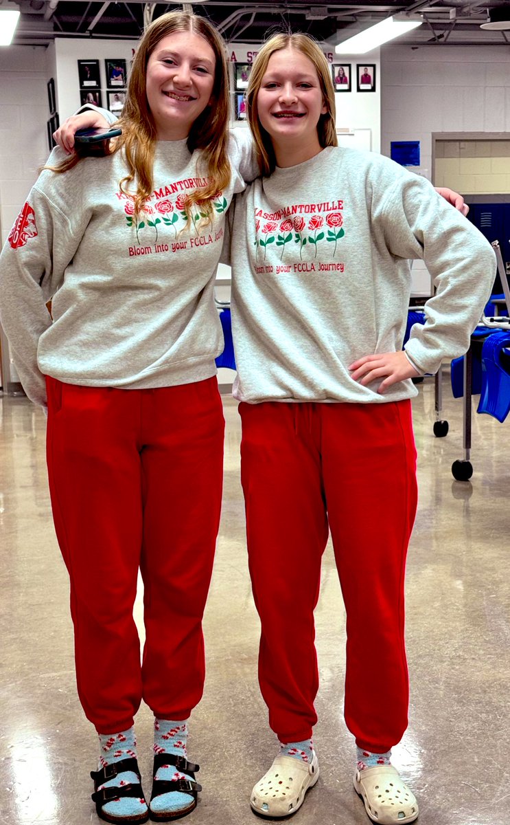 Supporting some FCCLA merch &amp; rocking the red! Not to mention the Christmas socks!