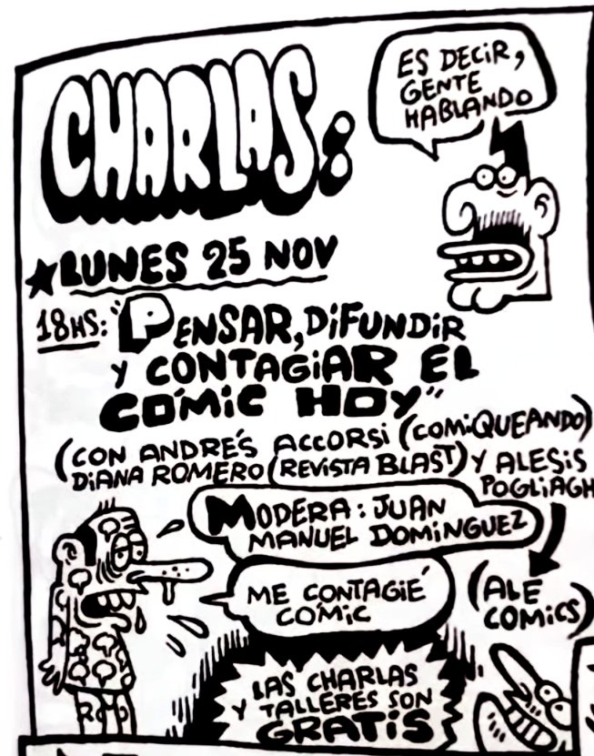 Alecomics's tweet photo. Hoy en el Centro de historieta y humor gráfico argentinos de la biblioteca nacional (Galería circular, Agüero 2502) sale esta super charla:
"Pensar, difundir y contagiar el cómic hoy"

Vaaamoooo! https://t.co/A34a3rLaTD