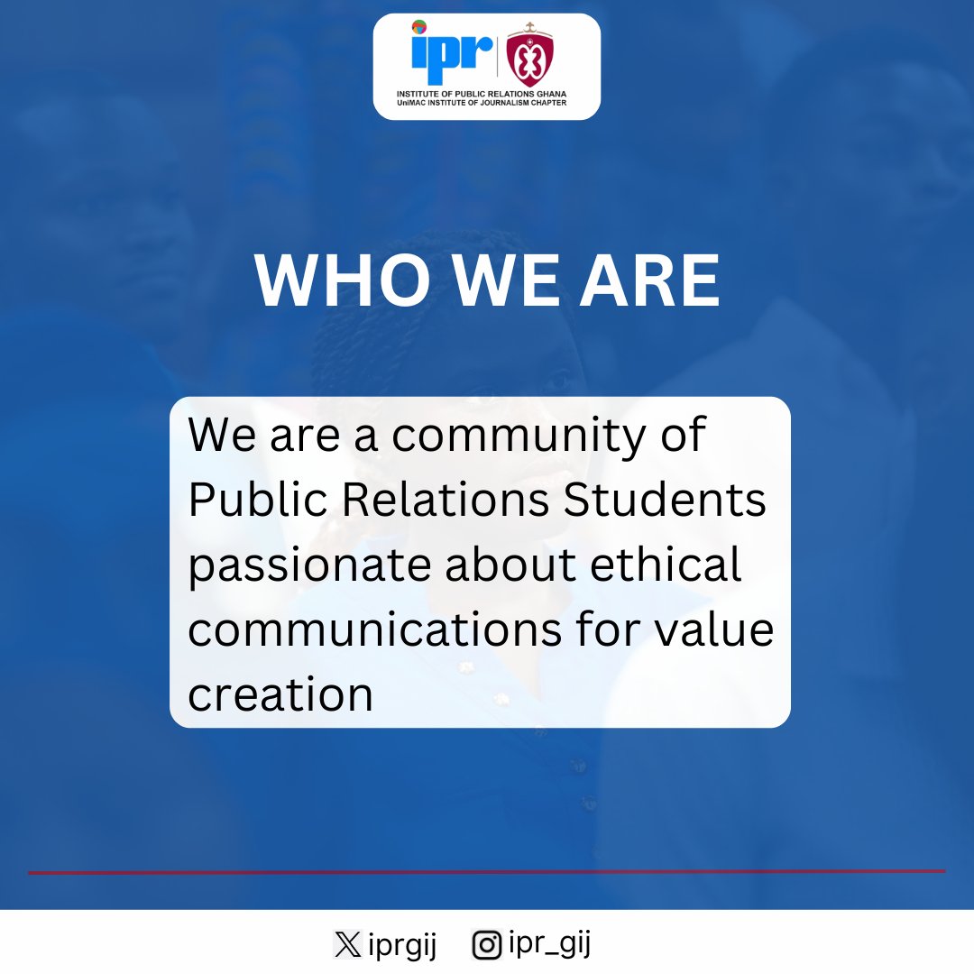 iprgij's tweet photo. Follow us on #linkedin to stay connected for updates on our activities, insightful conversations, and collaborations.
Link below👇🏽:
https://t.co/Ucx4hkbuOp
IPR - Image is Everything
#iprgij #iprij #unimac #IPRGhana #IPRUniMACIJ #PublicRelations #LinkedInCommunity https://t.co/YUlkqJ4wtl