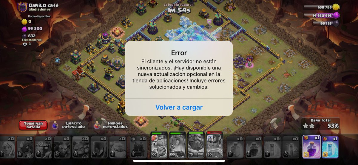 Acabamos de perder una racha de 30 guerras invictos + 130 días sin perder por culpa de la actualización, nuestros últimos 12 ataques han sufrido perdida de conexión tras la nueva actualización de <a href="/supercell/">Supercell</a>  en <a href="/ClashofClans/">Clash of Clans</a>  estamos muy disgustados , agradezco difusión