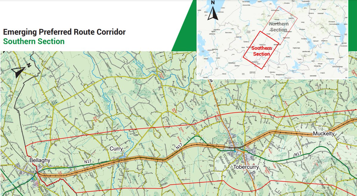 The preferred route option for the Sligo #Greenway from Collooney to Charlestown has been published. Please ask your election candidates why it is terminating at Charlestown. #GE24 #Mayo