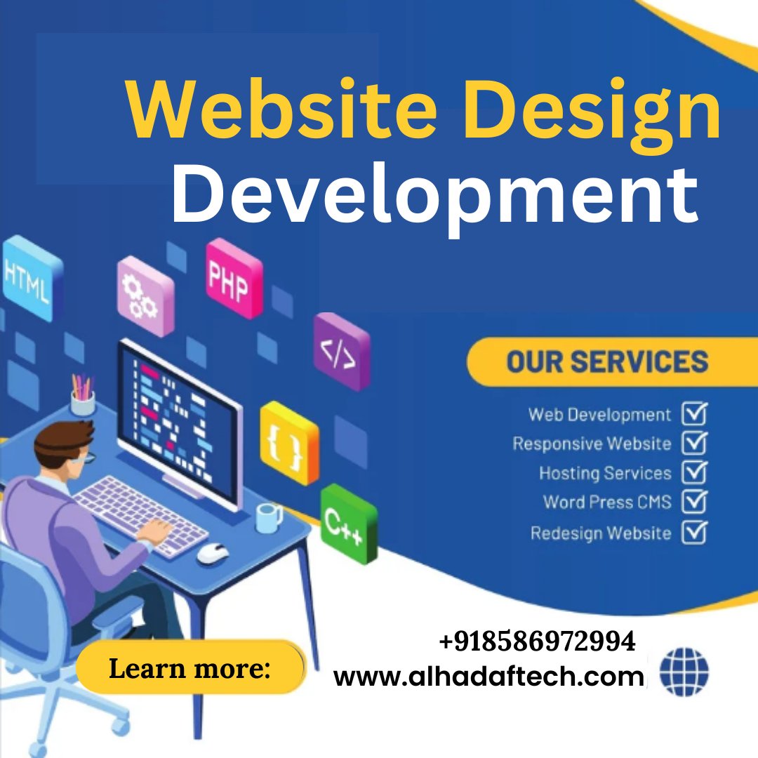 ALHADAFTECHNOL1's tweet image. we create websites that combine aesthetics &amp;amp; functionality.

-Custom Designs
-Fast &amp;amp; Responsive
-Result-Oriented
-E-Commerce Solutions

📞 +91-8586972994 
🌐 alhadaftech.com
📧 info@alhadaftech.com
#WebDevelopment #BusinessGrowth #DigitalSolutions #AlHadafTechnologies