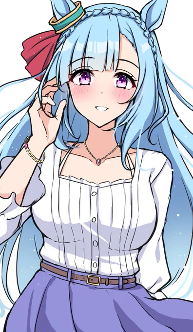 前から描きたかった私服メジロアルダンちゃん 