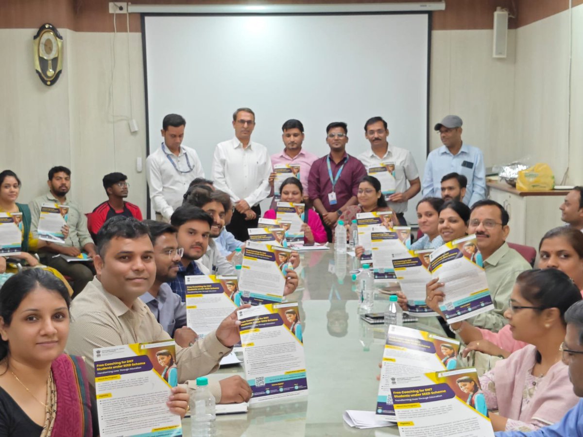 NomadicWelfare's tweet image. भारत सरकार की SEED scheme के अंतर्गत #buddy4study द्वारा संचालित फ्री कोचिंग योजना के विषय में सहायक संचालकों की जानकारी के लिए #भोपाल में वर्कशॉप का आयोजन किया गया। 

@PMOIndia @Drvirendrakum13 @RamdasAthawale  @CMMadhyaPradesh @DrMohanYadav51 @KrishnaGaurBJP