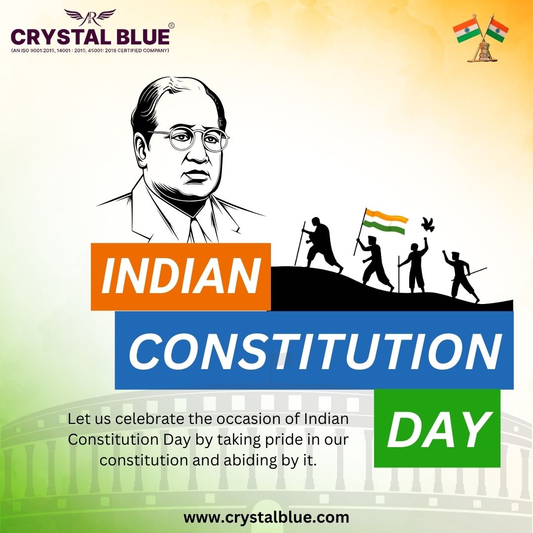 crystal_bluein's tweet photo. Saluting the visionaries who crafted the guiding document of our democracy, and honoring the ideals of justice, freedom, and equality. #IndianConstitutionDay #CrystalBlue https://t.co/YlNxqGlO8s