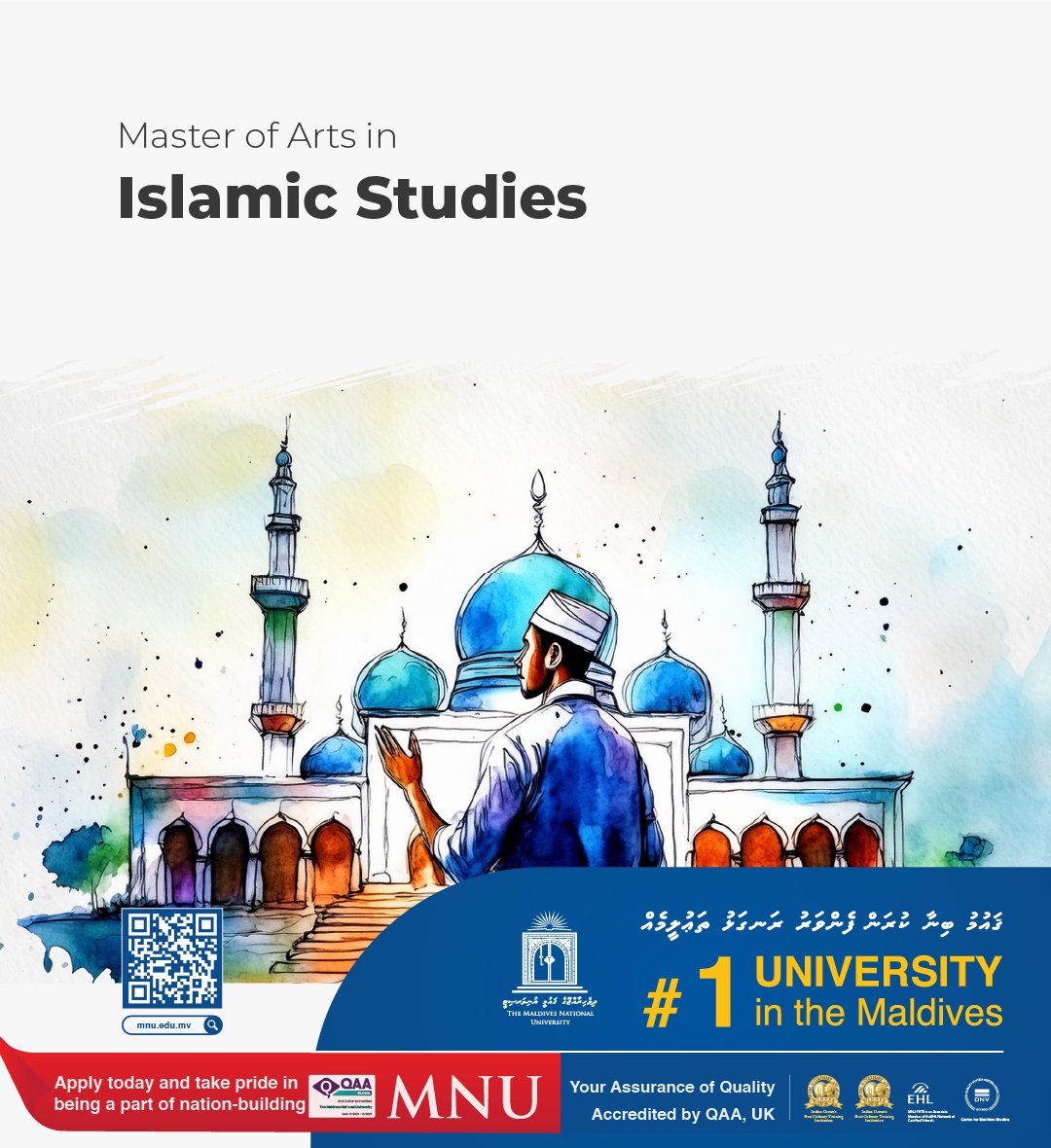 MNUedu's tweet photo. Deepen your understanding of Islam with Master of Arts in Islamic Studies, covering theology, Quranic studies, law, civilization, and contemporary issues.

MNU February Intake, 2025 | Deadline: 23rd January 2025

#NationBuildingSince1973 #MNUFebruaryIntake2025 #StudyatMNU

Visit: https://t.co/qopiGgoGqe
Apply now: https://t.co/0A3Uebl4Hl