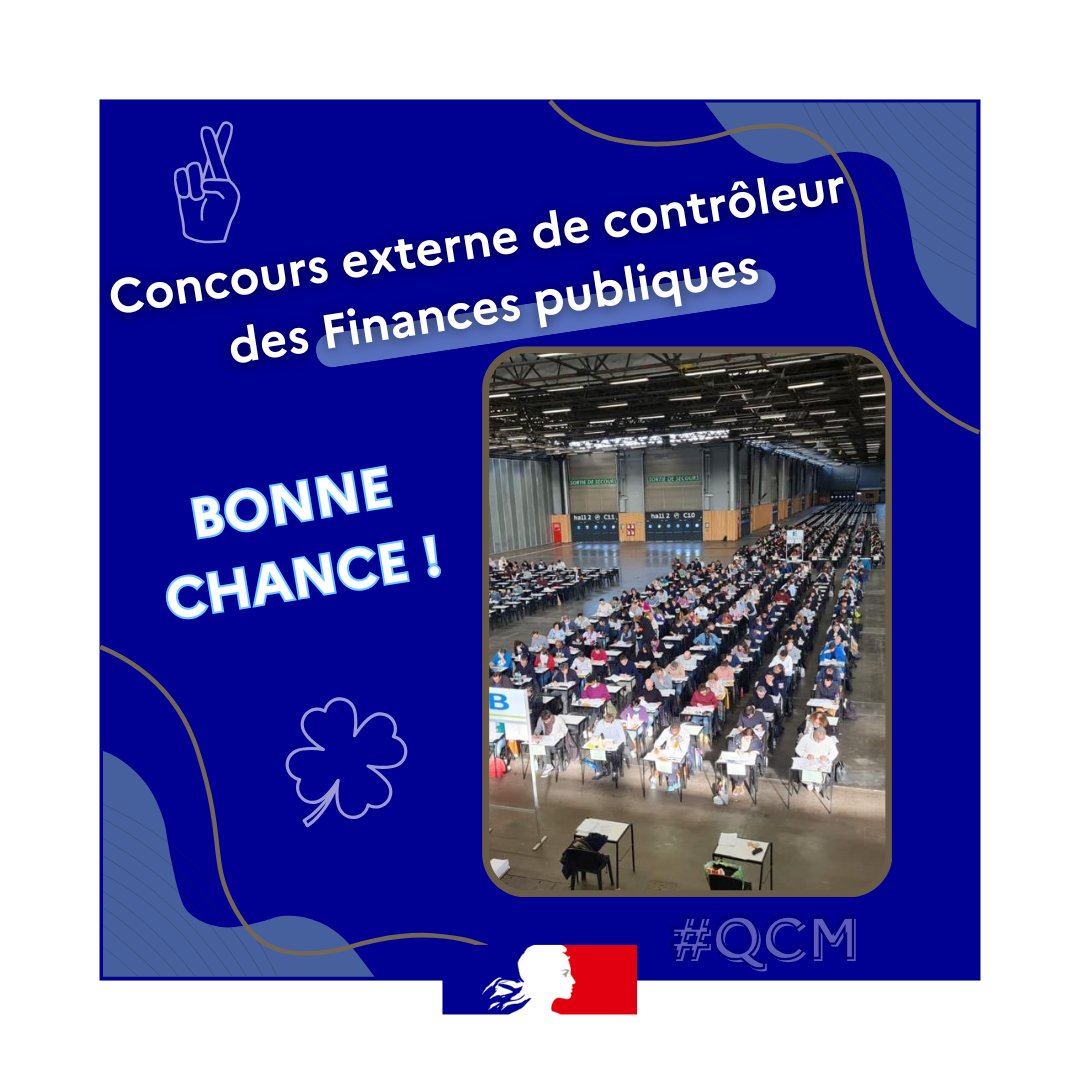 ENFiP_officiel's tweet photo. 🍀🤞 Bonne chance à tous les candidat(e)s qui vont passer aujourd'hui l'épreuve de QCM du concours externe de contrôleur de la @dgfip_officiel !
➕ d'infos : https://t.co/E6VIM3t2dJ
📅 Les résultats de la pré-admissibilité seront disponibles le 6 décembre 2024 ! 🍀
#RLFP https://t.co/zzbRZQpDjs