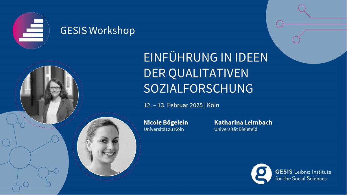 gesistraining's tweet image. Entdecke die Geschichten, die Zahlen nicht erzählen können! Unser Einführungs-#GESISworkshop führt dich durch den gesamten Prozess der qualitativen Forschung – von der Datenerhebung bis zur Ergebnispräsentation. Perfekt für Anfänger*innen geeignet!

➡️ tinyurl.com/02-25-qual-soz…