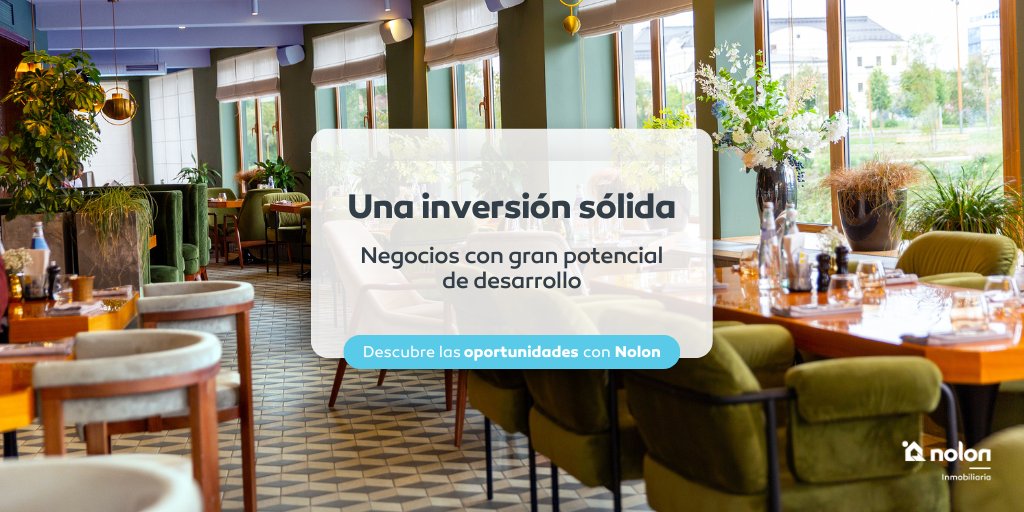 Nolon_Es's tweet photo. Si estás buscando una inversión segura y prometedora, explora nuestros negocios en venta. 
➡️ https://t.co/r518ZG8vhI https://t.co/moYkDGuCuj
#InversiónSólida #Negocios #Nolon #OportunidadesDeInversión https://t.co/uXJlePtVsN