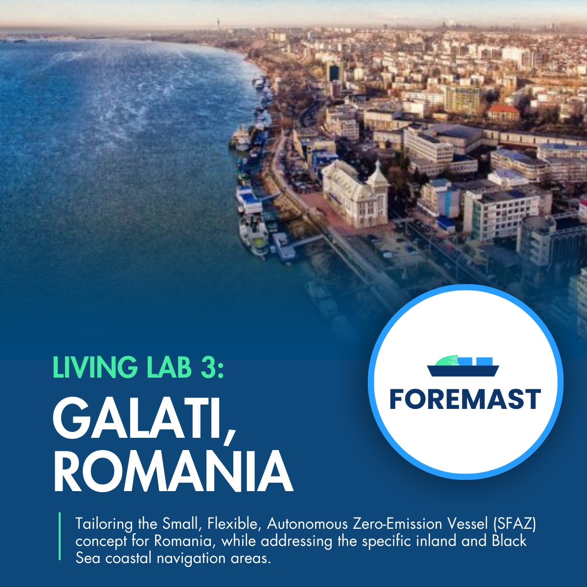 Living Lab 3: Galati🇷🇴

Revolutionizing inland &amp; Black Sea coastal waterway transport with a Small, Flexible, Autonomous Zero-Emission Vessel (SFAZ)! This lab focuses on:
🚀 Autonomous operations
⚡ Clean energy solutions
🔋 Sustainable energy management

 foremast.eu/living-lab-3-g…