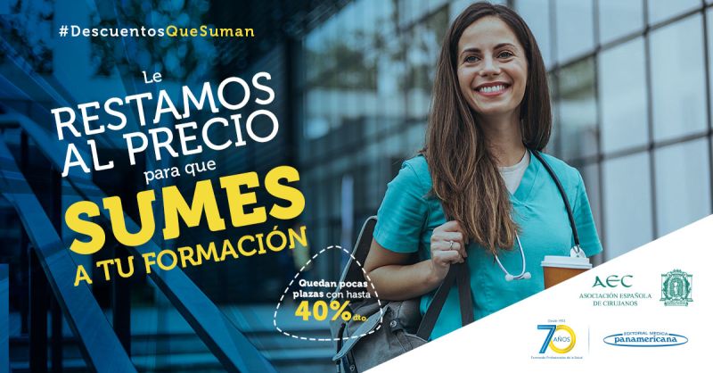 aecirujanos's tweet image. 🚨 ¡Aprovecha el #BlackFriday con los #DescuentosQueSuman! 🚨

🔍 Hasta un 50% de descuento en cursos de la AEC, en modalidades online y presencial.
📚 ¡Además, un 5% de descuento en libros médicos!
➡️medicapanamericana.com/es-ES/autor/ae…