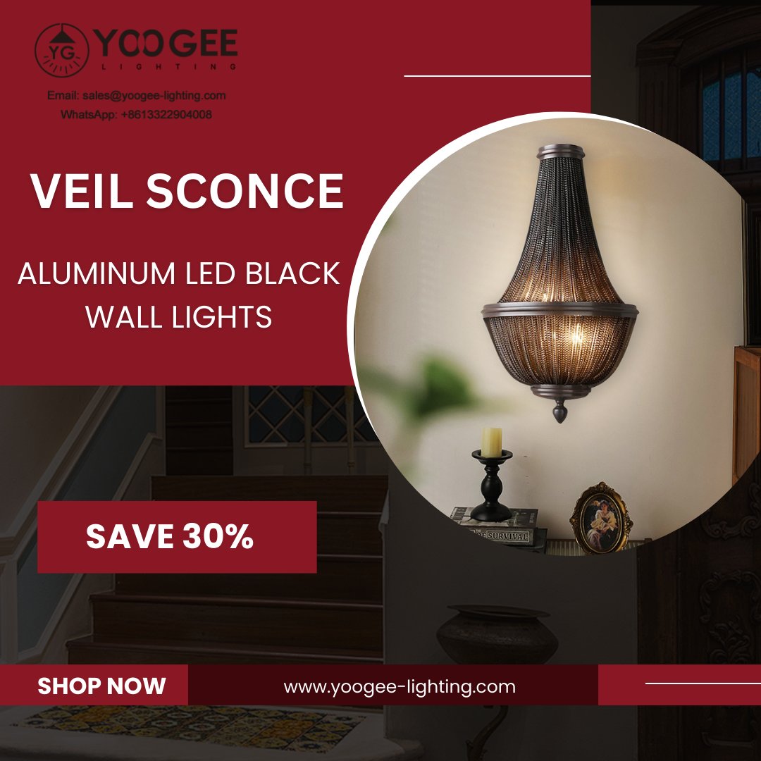 yoogeelighting's tweet image. Add a touch of modern sophistication to your space with our Veil Sconce Aluminum LED Black Wall Lights!

Order Now At: yoogee-lighting.com/collections/sc…

#VeilSconce #LEDWallLights #ModernLighting #BlackWallSconce #HomeDecorInspo #EnergyEfficientDesign