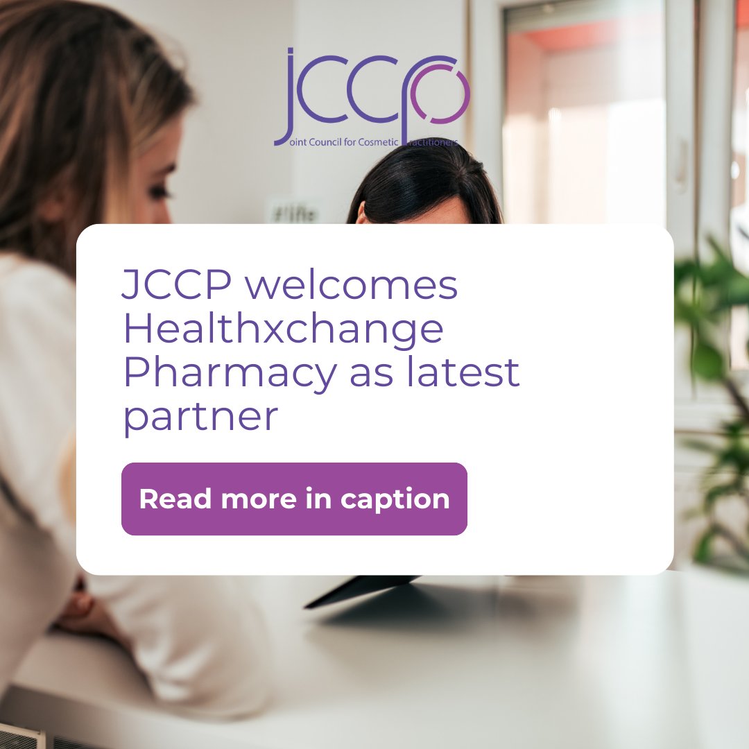 JCCP (@jointccp) on Twitter photo We’re excited to welcome <a href="/healthxchangeuk/">Healthxchange</a> as the newest sponsor and corporate partner of the JCCP 🎉 Together, we’re driving forward standards in aesthetics and promoting safety. Learn more: bit.ly/3V5uHWM
#JCCP #Aesthetics We’re excited to welcome <a href="/healthxchangeuk/">Healthxchange</a> as the newest sponsor and corporate partner of the JCCP 🎉 Together, we’re driving forward standards in aesthetics and promoting safety. Learn more: bit.ly/3V5uHWM
#JCCP #Aesthetics