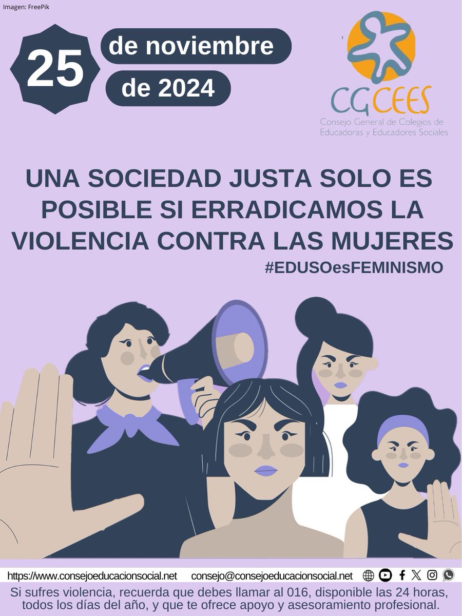 Hoy día internacional para la erradicación de la violencia contra las mujeres #EdusoEsFeminismo