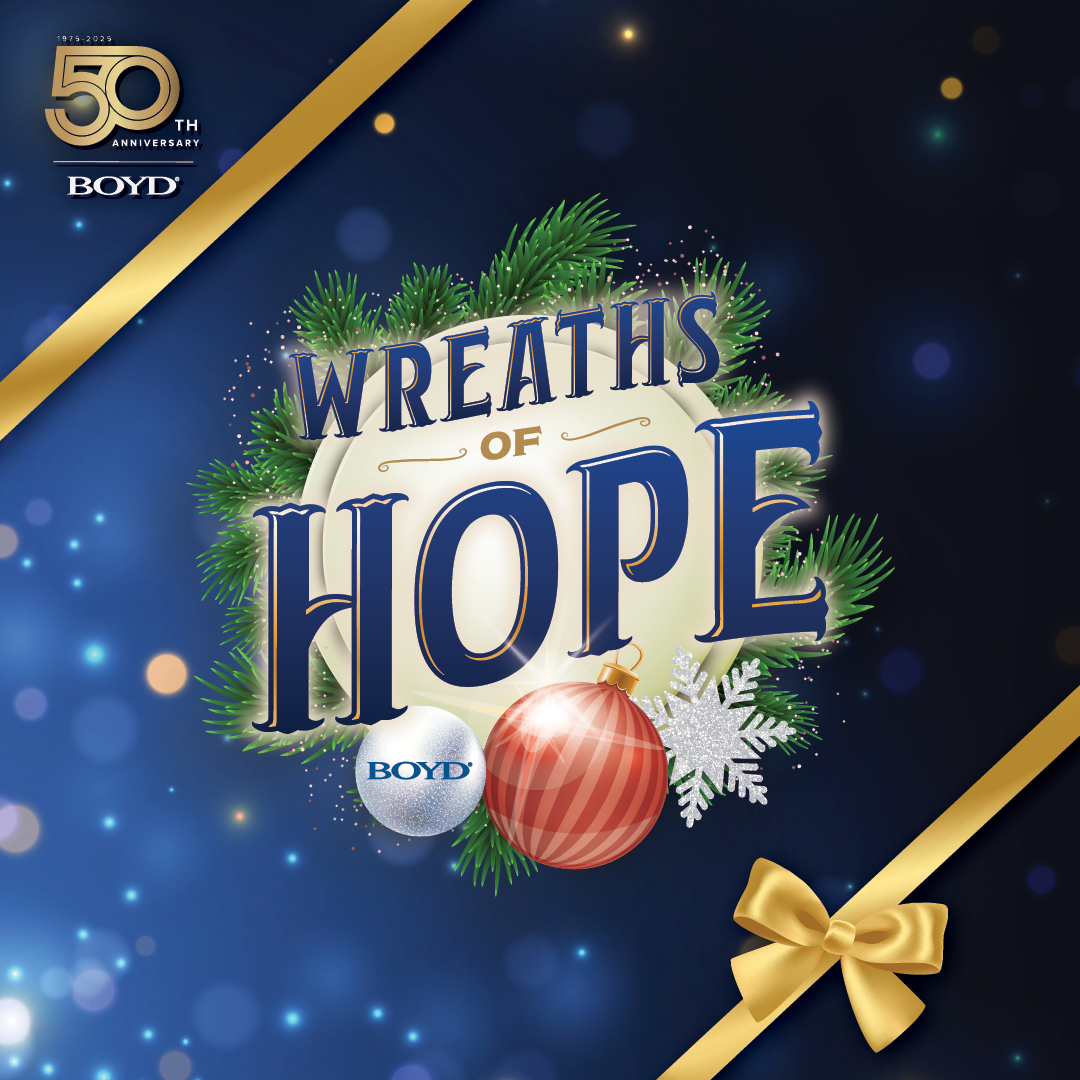 thecalcasino's tweet photo. We are proud to participate in #WreathsOfHope, a nationwide campaign by @BoydGaming to support local non-profit organizations.
Vote now: https://t.co/VrYJbru5BJ https://t.co/J13UyPCxK4