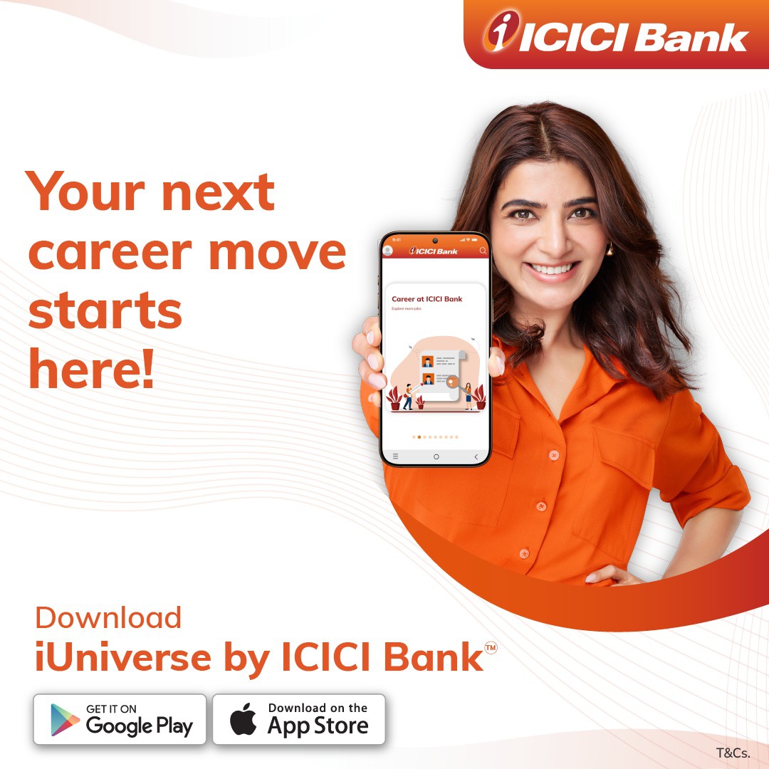 ICICIBank's tweet photo. Ready to take the next step in your career?

Download iUniverse by ICICI Bank today and explore job opportunities!

Download now - https://t.co/vrrluXejZU

T&amp;C Apply

#ICICIBank #iUniverse #JobSearch #CareerOpportunities https://t.co/hUirc9mFTI