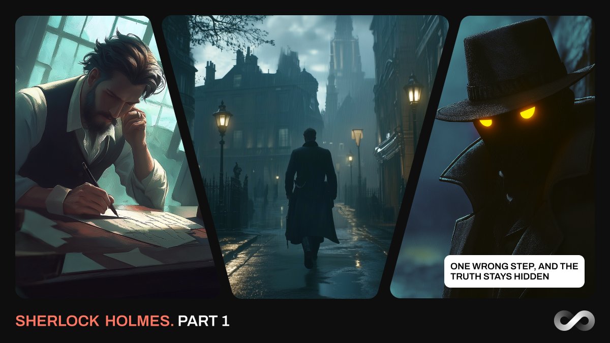 🔍 With the help of our community, Sherlock cracked the cryptic message and tracked the shadow through London's foggy streets. 🕵️‍♂️✨

💬 Join the channel (t.me/InfiniteLegend…), play Sherlock, and help shape the next chapter of this thrilling case!

Facing the figure, he