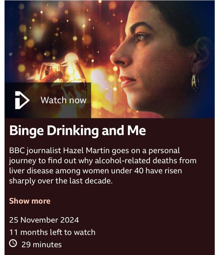 Tonight on Panorama, BBC1NI at 20.30. Highlighting the impact of binge drinking on our health, especially in the under-40s.