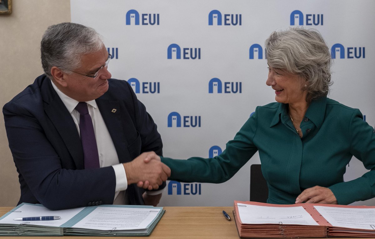 European University Institute (@eui_eu) on Twitter photo Last Friday we formalised a partnership with <a href="/EU_CoR/">European Committee of the Regions</a> to enhance collaboration in research.
<a href="/CoR_President/">Kata Tüttő</a> Vasco Alves Cordeiro met with EUI President <a href="/patriziananz/">Patrizia Nanz</a> to foster a deeper understanding of how local authorities can shape Europe and bring in citizens' perspectives Last Friday we formalised a partnership with <a href="/EU_CoR/">European Committee of the Regions</a> to enhance collaboration in research.
<a href="/CoR_President/">Kata Tüttő</a> Vasco Alves Cordeiro met with EUI President <a href="/patriziananz/">Patrizia Nanz</a> to foster a deeper understanding of how local authorities can shape Europe and bring in citizens' perspectives