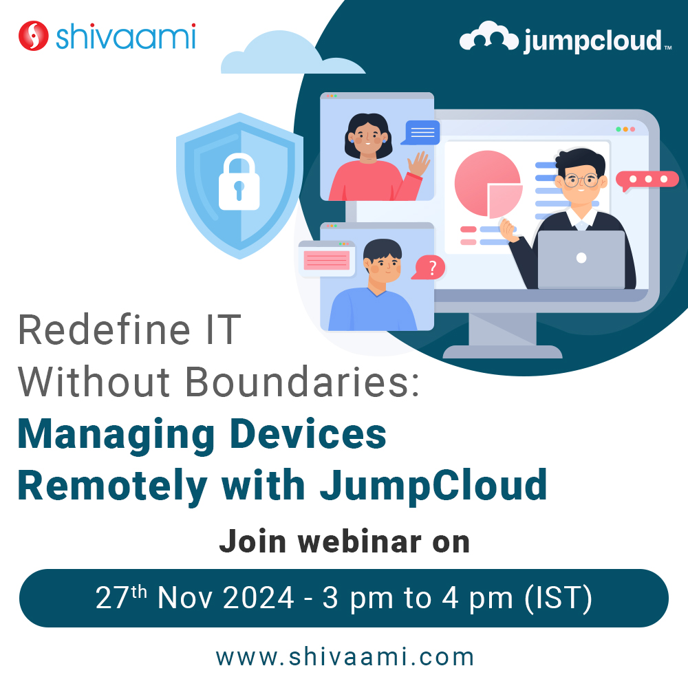 shivaami's tweet photo. Join Shivaami for an exclusive webinar to unlock the potential of your IT operations with @JumpCloud.
👉 Register now to secure your spot - https://t.co/wavsLtKYiB
#Webinar #WebinarAlert #JumpCloud #Shivaami #RegisterNow #ITManagement #RemoteWorkSolutions #CyberSecurity https://t.co/6j8kbm0H9k