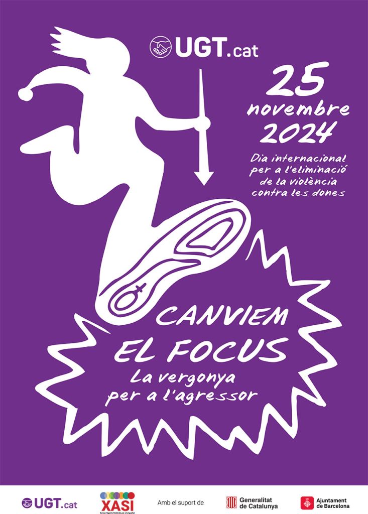 Canviem el focus, la vergonya per a l'agressor. Com cada any, avui #25N, la <a href="/ugtdiba/">UGT Diputació de Barcelona.</a> cridem a la participació a la Manifestació Unitària de Barcelona “La vergonya i la por pels agressors. Governs i estats, assumiu responsabilitats!”
fespugt.cat/ugtdiba/ugt-in…