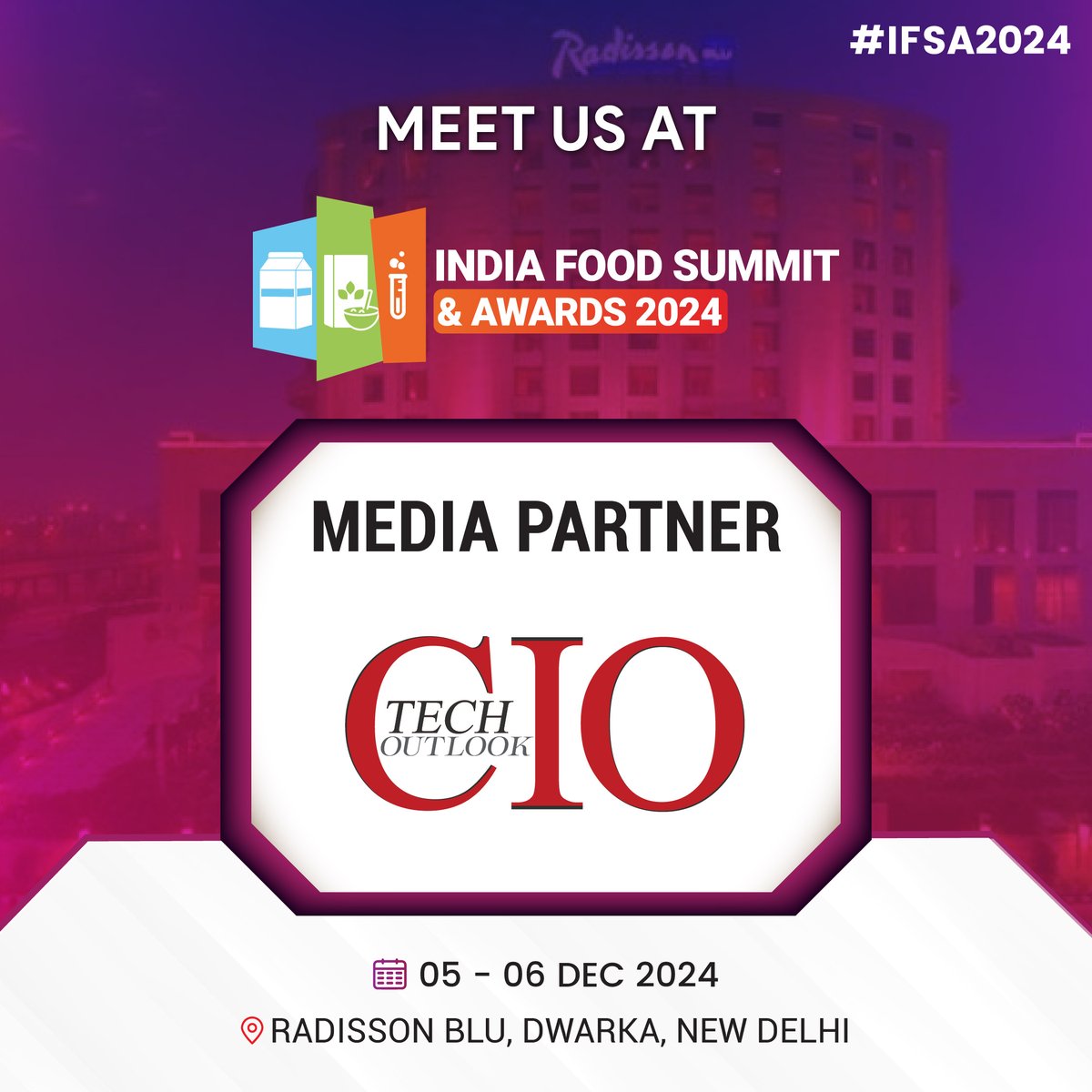 CIOTech_Outlook's tweet photo. 📍 Venue - At Radisson Blu, Dwarka, New Delhi

🔗 Website Link: https://t.co/kpH89NphNj

Organized By: @GroupSynnex
Media Partner: @CIOTech_Outlook

#IndiaFoodSummitandAwards #Foodindustry #dietarysupplementsmarket #keychallenges #Indiasnutraceuticalmarket https://t.co/itmiuWv8eo