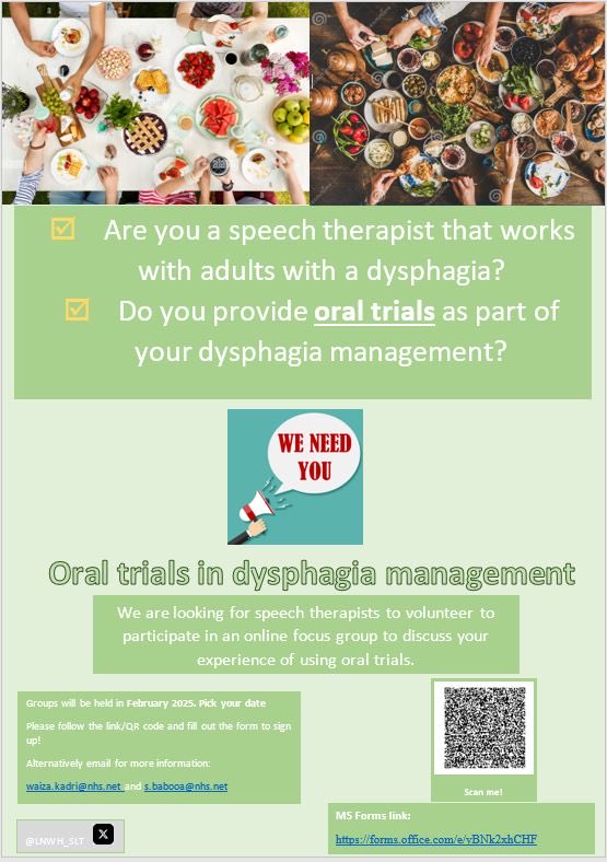 Adult SLT (@lnwh_slt) on Twitter photo If you want to have a day on the use of oral trials in dysphagia management then look no further…we need you! <a href="/RCSLT/">RCSLT 💙</a> <a href="/BHRUT_SLT/">BHRUT_SLT</a> <a href="/wythsalt/">WYTHSALT</a> <a href="/ABUHB_SALT/">ABUHB Adult Speech and Language Therapy</a> @swbh_slt <a href="/ltht_slt/">LTHT Adult SLT 💙</a> @papworthSALT <a href="/UHCW_SLT/">SLT @UHCW</a> <a href="/CAVUHB_SLT/">Cardiff & Vale Adult Speech & Lang Therapy</a> If you want to have a day on the use of oral trials in dysphagia management then look no further…we need you! <a href="/RCSLT/">RCSLT 💙</a> <a href="/BHRUT_SLT/">BHRUT_SLT</a> <a href="/wythsalt/">WYTHSALT</a> <a href="/ABUHB_SALT/">ABUHB Adult Speech and Language Therapy</a> @swbh_slt <a href="/ltht_slt/">LTHT Adult SLT 💙</a> @papworthSALT <a href="/UHCW_SLT/">SLT @UHCW</a> <a href="/CAVUHB_SLT/">Cardiff & Vale Adult Speech & Lang Therapy</a> 