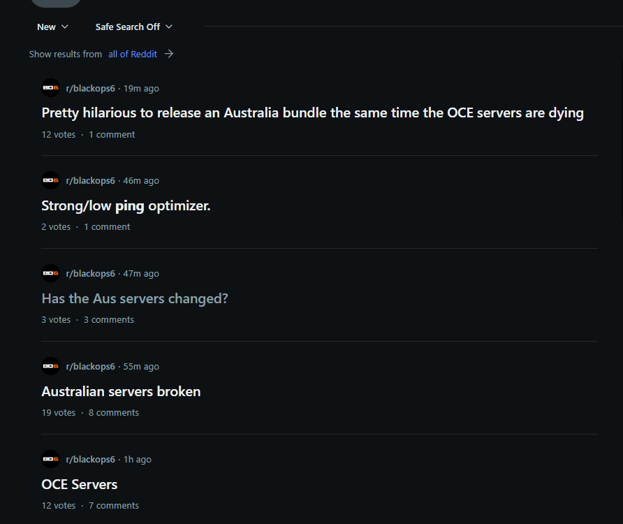 jasonrisk's tweet photo. @CODUpdates Please provide us Aussie's an update on our 150-200ms ping servers, this is unplayable with such quick TTK. https://t.co/w8isuRsZRd
