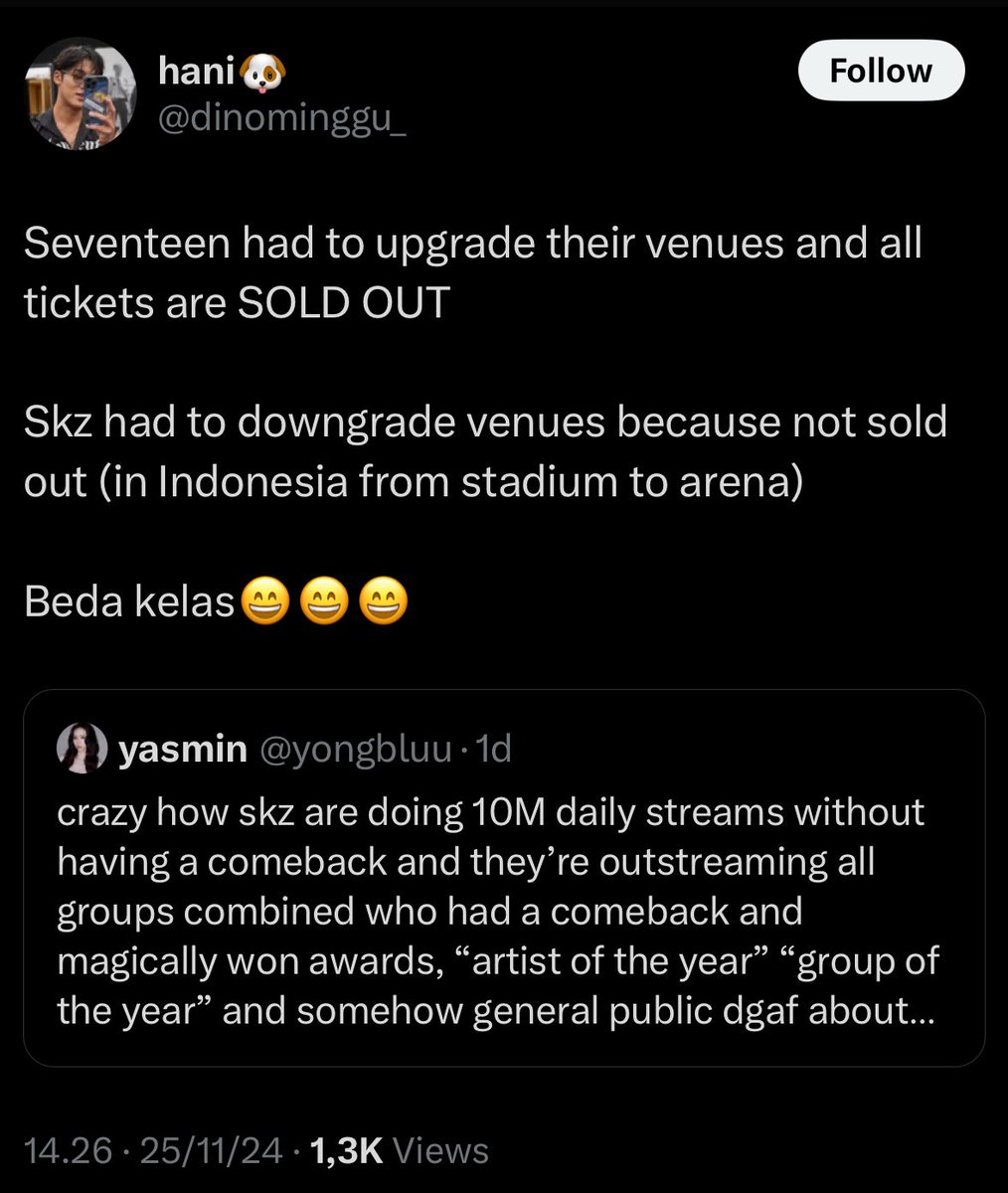 ninoononie_'s tweet photo. teruntuk carat INA yg toxic,, 
if u hv any comment regarding the issue around skz concert, respectfully, shut the fck up. im a mulfand. a carat and a stay.

so as a carat I can say whtever I want. tlg gausa memperkeruh sok” nunjukin svt lbh gede dr skz krn sold out blablabla or this ones better than this whtsoevr. yall aint kno sht.

the real cartland I kno isnt filled with toxic dumb nosy ppl like yall so pls, u aint a fan, just a parasite n all u did was tarnishing “carat”s title. SHAME ON U.

fck off. stays lg pusing nyusun strategi buat ngebakar ime. gausa ngerecok dlu ☺️🙏🏻