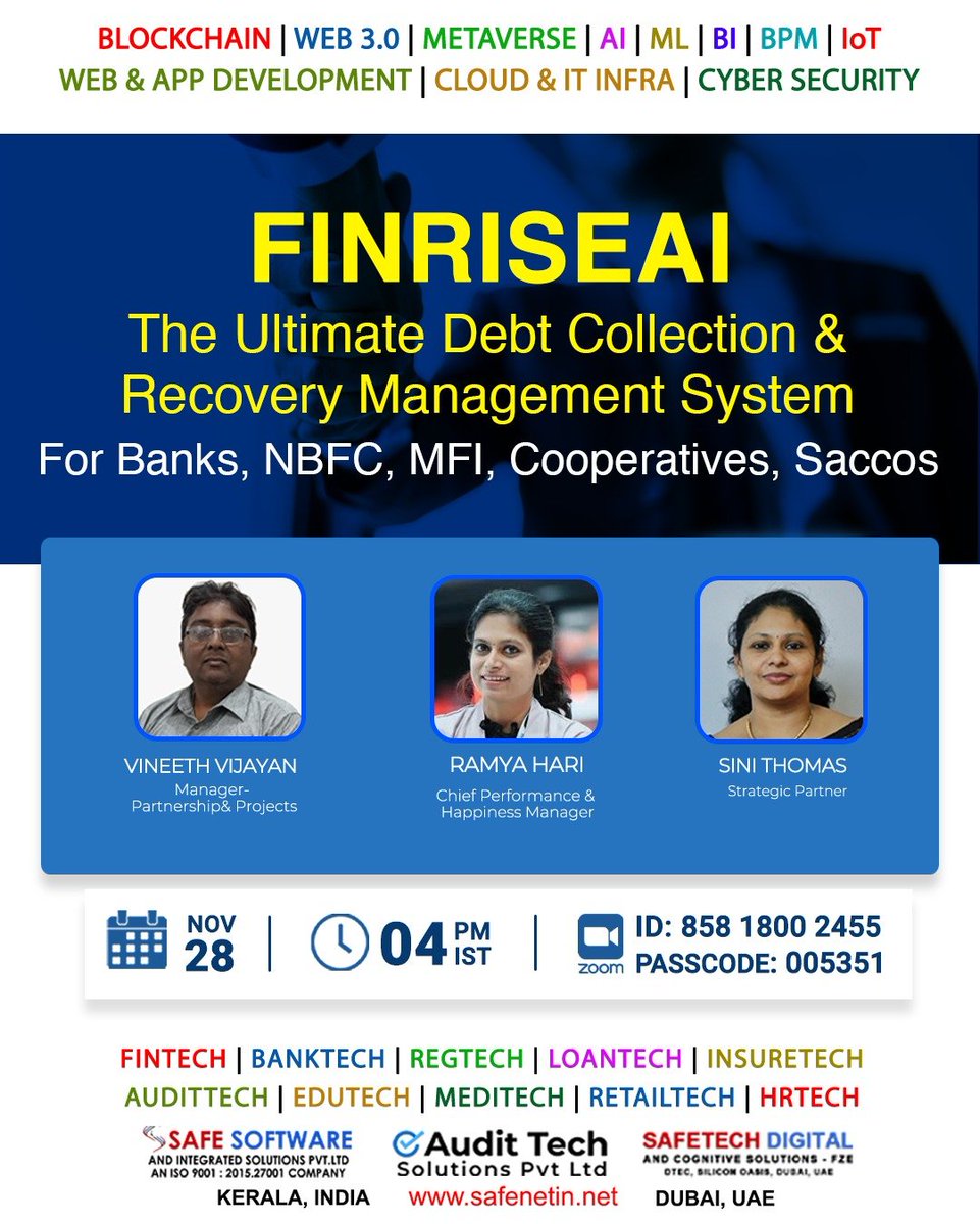 💡 Struggling with effective debt recovery strategies?

Discover FINRISEAI, the game-changer in Debt Collection &amp; Recovery Management for Banks, NBFCs, MFIs, Cooperatives, and Saccos.