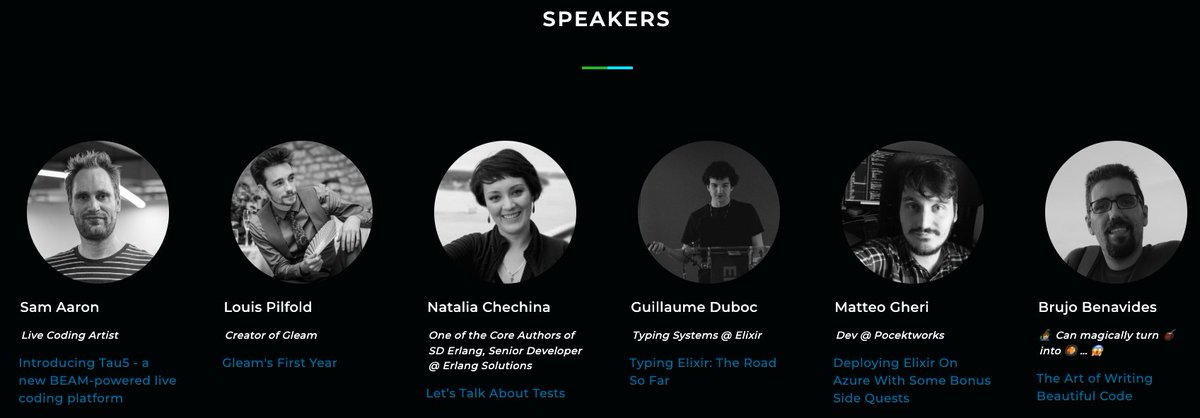 Code BEAM (@codebeamio) on Twitter photo 🎤 A line up of talented speakers
👨💻 Two insightful training sessions
👏 Attendees learning the latest developments in Erlang, Elixir and Gleam
See what the Code BEAM buzz is all about: codebeamlondon.com
<a href="/elbrujohalcon/">Brujo Benavides</a> <a href="/duboc_guillaume/">Guillaume Duboc</a> <a href="/nchechina/">Natalia Chechina</a> <a href="/louispilfold/">Louis Pilfold</a> <a href="/samaaron/">Sam Aaron (@samaaron.bsky.social)</a> 🎤 A line up of talented speakers
👨💻 Two insightful training sessions
👏 Attendees learning the latest developments in Erlang, Elixir and Gleam
See what the Code BEAM buzz is all about: codebeamlondon.com
<a href="/elbrujohalcon/">Brujo Benavides</a> <a href="/duboc_guillaume/">Guillaume Duboc</a> <a href="/nchechina/">Natalia Chechina</a> <a href="/louispilfold/">Louis Pilfold</a> <a href="/samaaron/">Sam Aaron (@samaaron.bsky.social)</a>