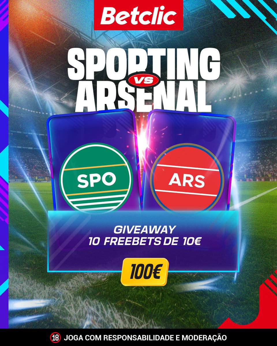 Jorge das Transferências (@jtransferencias) on Twitter photo GIVEAWAY 🚨
Amanhã há jogo grande em Alvalade e eu e a <a href="/BetclicPortugal/">Betclic Portugal 🔞</a> vamos oferecer 10€ a 10 pessoas! 🔥
Para participar:
-Dar fav e rt
-Seguir a <a href="/BetclicPortugal/">Betclic Portugal 🔞</a>
-Comentar username + @ de um amigo
Podem participar várias vezes até às 20h de amanhã! Boa sorte a todos 💪🏼 GIVEAWAY 🚨
Amanhã há jogo grande em Alvalade e eu e a <a href="/BetclicPortugal/">Betclic Portugal 🔞</a> vamos oferecer 10€ a 10 pessoas! 🔥
Para participar:
-Dar fav e rt
-Seguir a <a href="/BetclicPortugal/">Betclic Portugal 🔞</a>
-Comentar username + @ de um amigo
Podem participar várias vezes até às 20h de amanhã! Boa sorte a todos 💪🏼