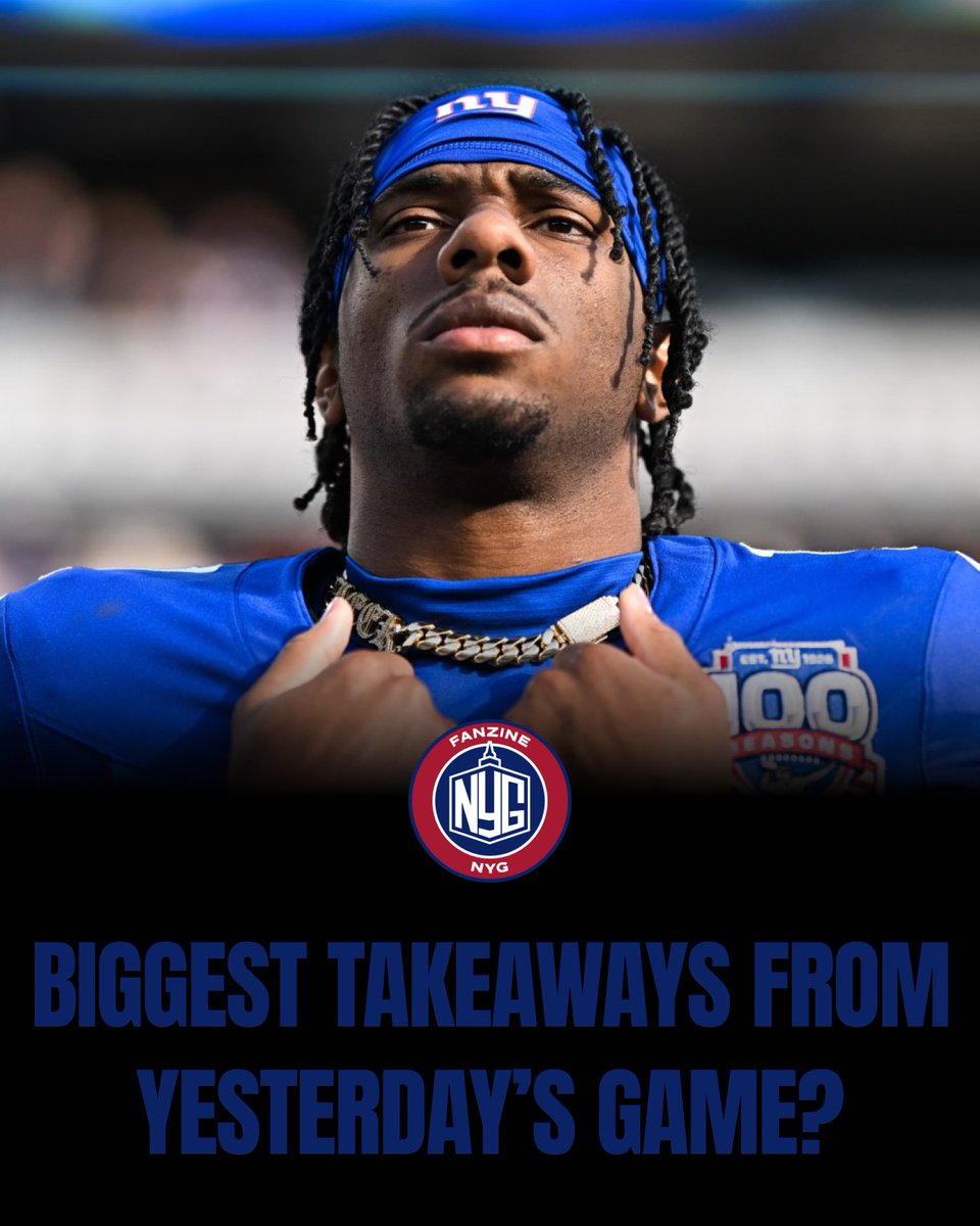 NYG_App's tweet photo. What are your biggest takeaways from Sunday's loss to the Bucs?👇

#Giants | #Giants100 https://t.co/l2SvOUrIxe