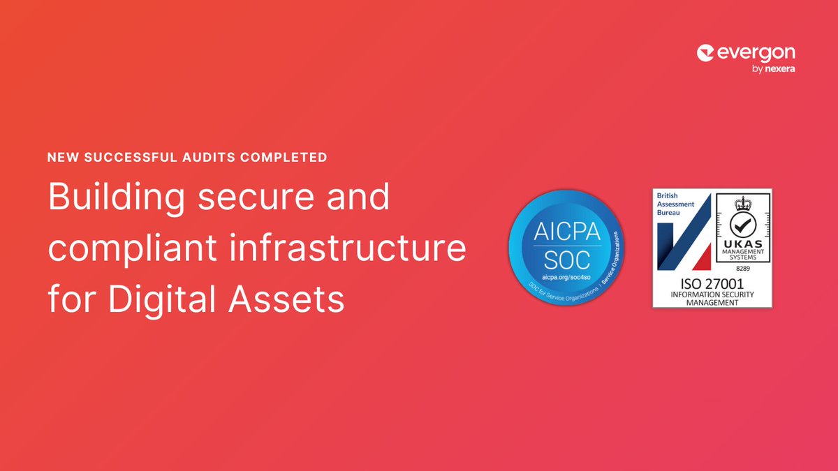 🎉 Big news! #Evergon by @nexera_official is now officially SOC 2 Type 1 and ISO 27001:2022 compliant! 🚀These milestones reaffirm our commitment to security, compliance, and delivering trusted solutions for our clients. 🔒

#RWA #tokenization #compliance #DigitalAssets