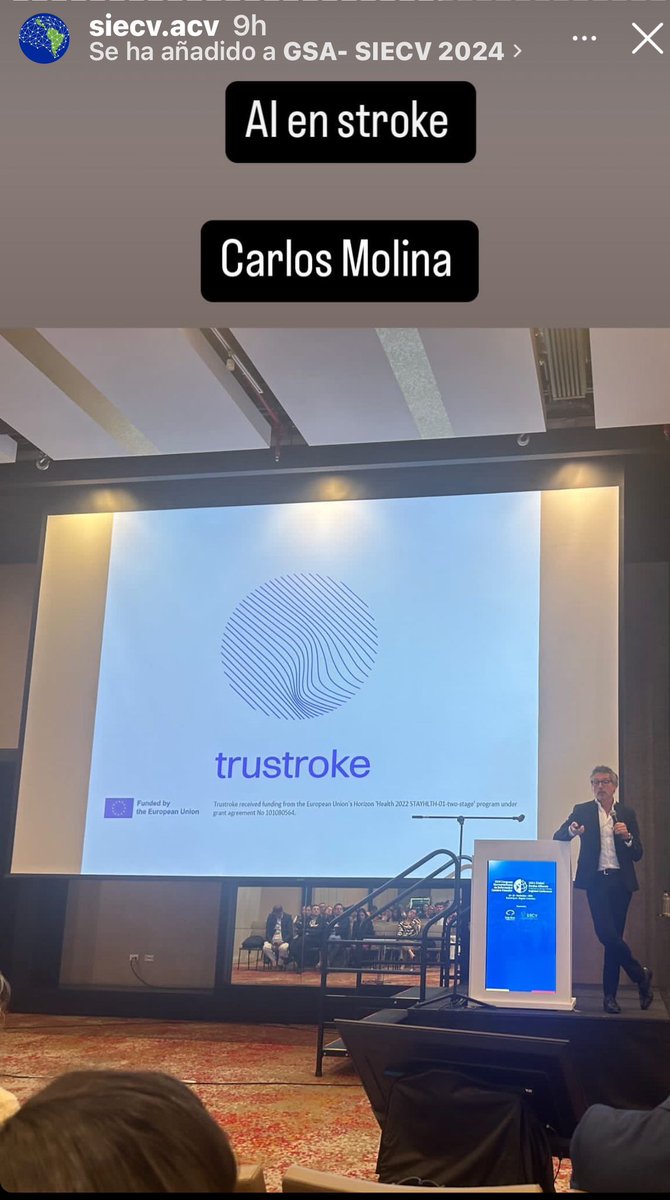 TRUSTroke (@trustroke_eu) on Twitter photo Exciting news! Last week, our Project Leader, <a href="/carlosmictusvh/">Carlos Molina</a>, showcased <a href="/TRUSTroke_EU/">TRUSTroke</a> at the 2024 Global Stroke Alliance Regional Conference in Bogotá🇨🇴 What a fantastic platform to share our <a href="/HorizonEU/">Horizon Europe 🇪🇺</a> project <a href="/SIECV_IASO/">SIECV-IASO</a> #GSAColombia2024 Exciting news! Last week, our Project Leader, <a href="/carlosmictusvh/">Carlos Molina</a>, showcased <a href="/TRUSTroke_EU/">TRUSTroke</a> at the 2024 Global Stroke Alliance Regional Conference in Bogotá🇨🇴 What a fantastic platform to share our <a href="/HorizonEU/">Horizon Europe 🇪🇺</a> project <a href="/SIECV_IASO/">SIECV-IASO</a> #GSAColombia2024