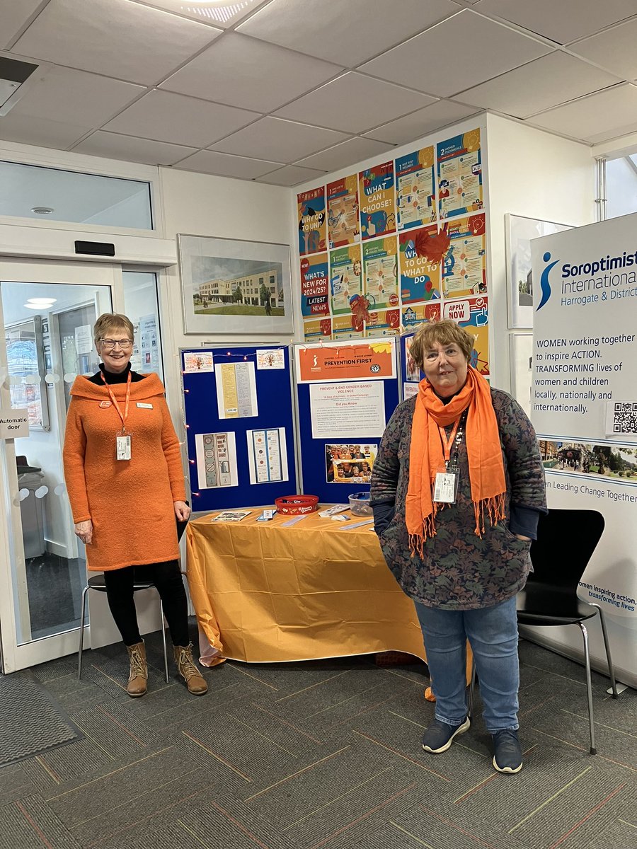 Club members <a href="/HarrogateColl/">Harrogate College</a> raising awareness #16DaysOfActivism2024 to #StopGenderBasedViolence handing out the ‘Love me Love me not’ bookmarks. Busy morning.