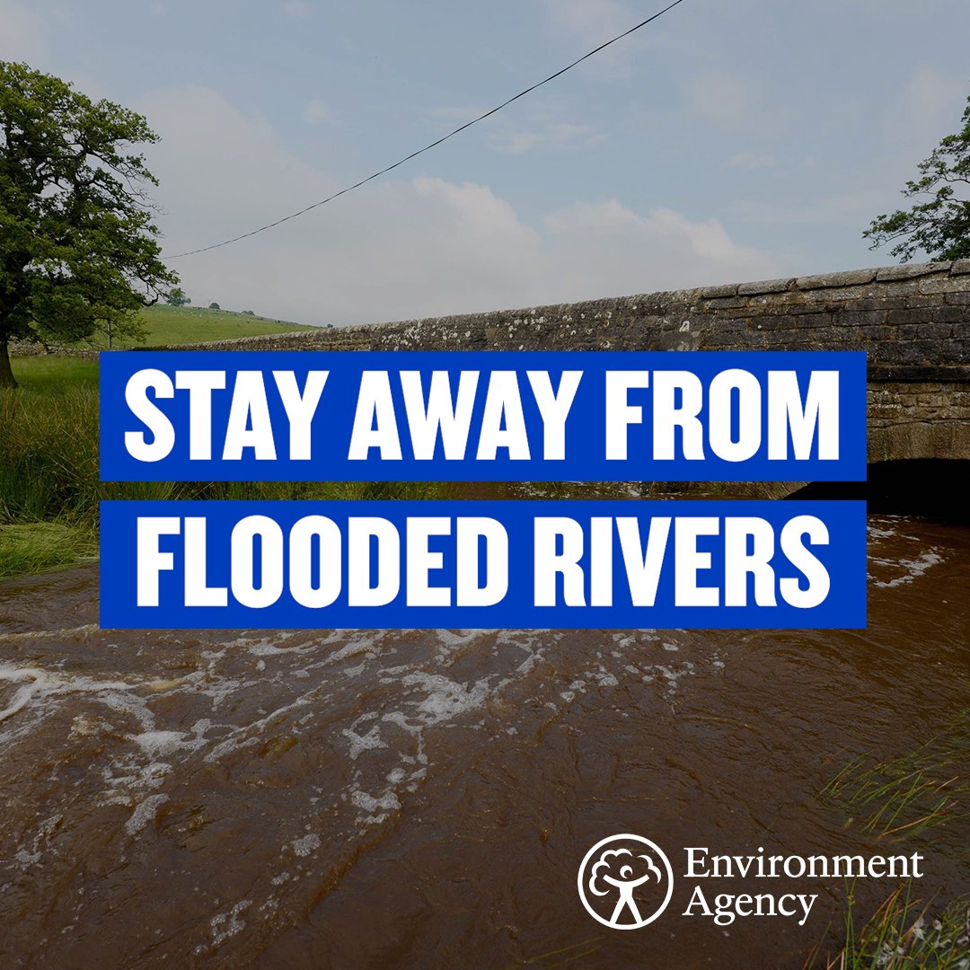Heavy rain brought by #StormBert this weekend has caused rivers to swell.

Stay clear of swollen rivers, they have strong currents that can sweep you off your feet.

Check for flooding near you: gov.uk/check-flooding